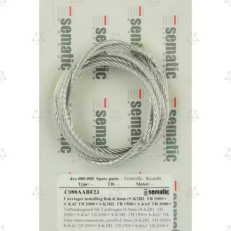 BL-C088AABF23 | 1 X CARRIAGES INTERLINK ROPE D.3MM (L=1425MM) BL-C088AABF23 | 1 X CARRIAGES INTERLINK ROPE D.3MM (L=1425MM)