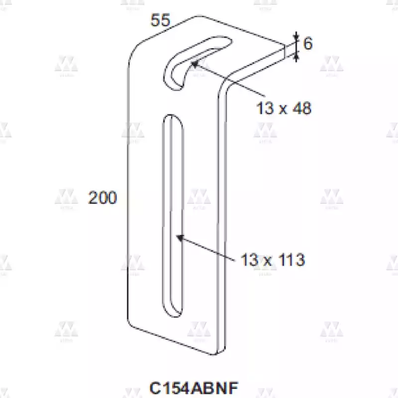 BL-C154ABNF01 | 1 X FIXING BRACKET FOR LANDING DOOR (55X245MM) BL-C154ABNF01 | 1 X FIXING BRACKET FOR LANDING DOOR (55X245MM)
