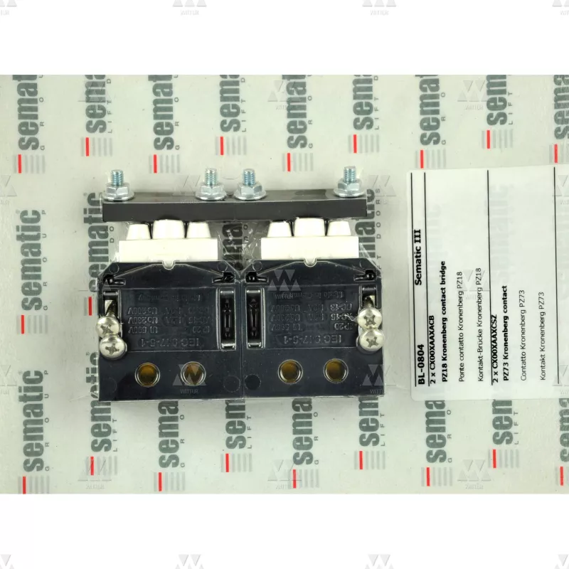BL-0804 | KIT CONTACT (2 X PZ73  CONTACT AND 2 X PZ18 BRIDGE FOR IP20 CONTACT)