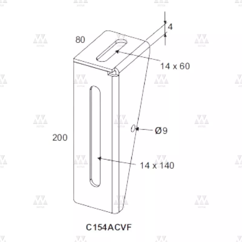 BL-C154ACVF | 1 X FIXING BRACKET FOR LANDING DOOR (80X193,5MM)
